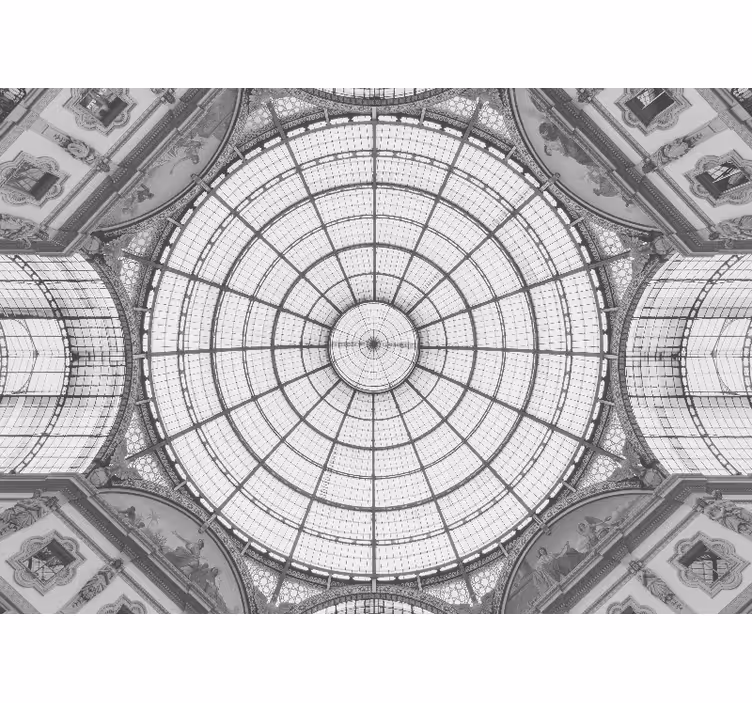 Wall mural painting of architectural glass dome - TenStickers