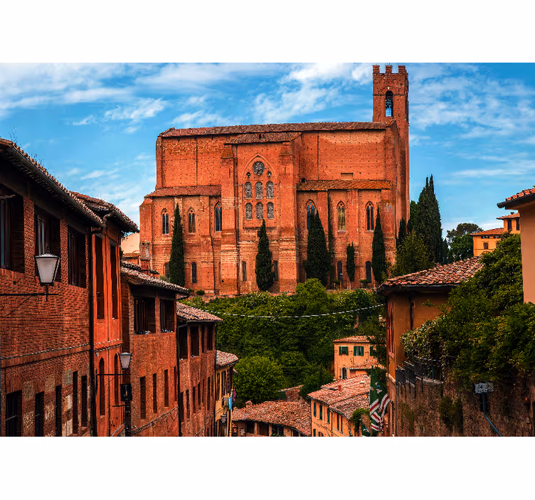 Wall mural city historic tuscan cathedral - TenStickers