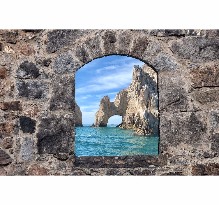 Rocky Arch View sea wall mural - TenStickers