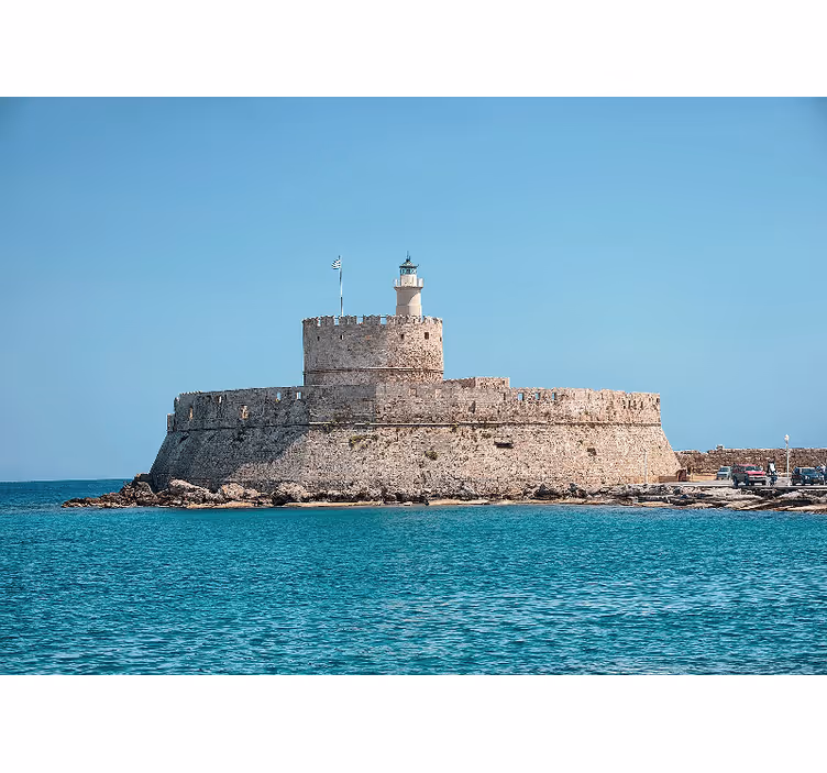 Rhodes lighthouse fortress other wall mural city - TenStickers