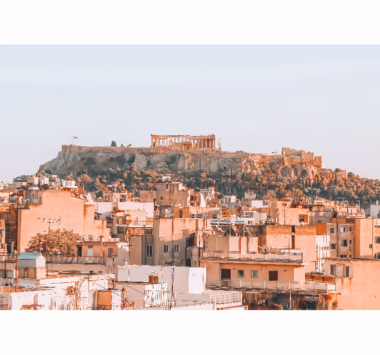 Wall mural city athens cityscape - TenStickers