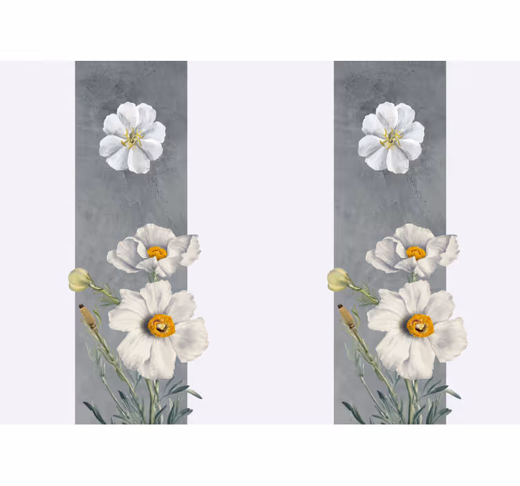 Elegant daisy design flowers wall mural - TenStickers