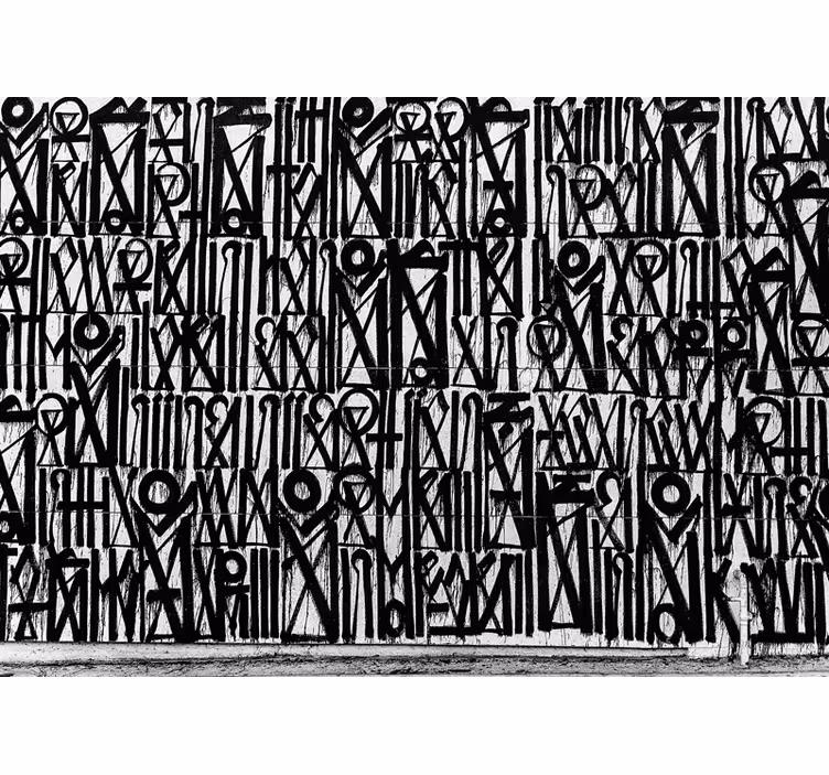 Urban art wall mural black abstract designs - TenStickers