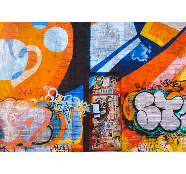 Urban art wall mural vibrant urban tags - TenStickers