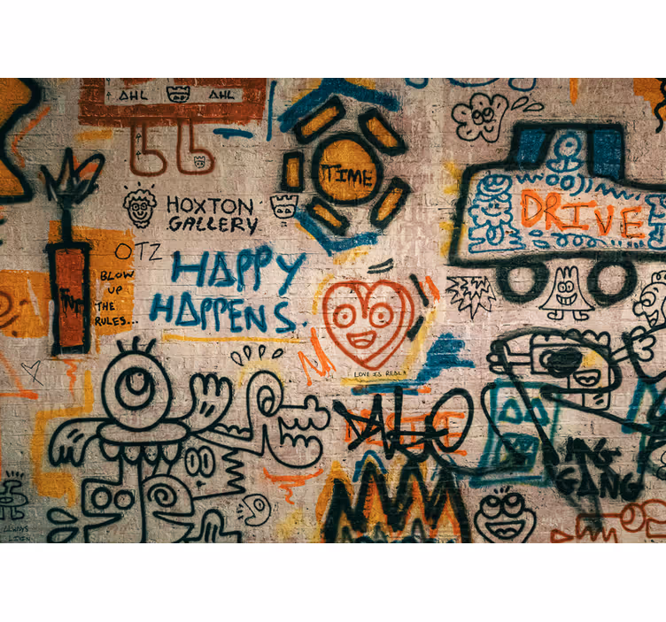 Urban art wall mural colorful street artwork - TenStickers