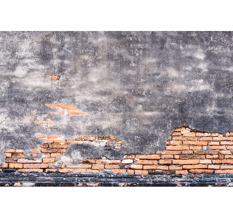 Grunge Wall brick wall mural - TenStickers