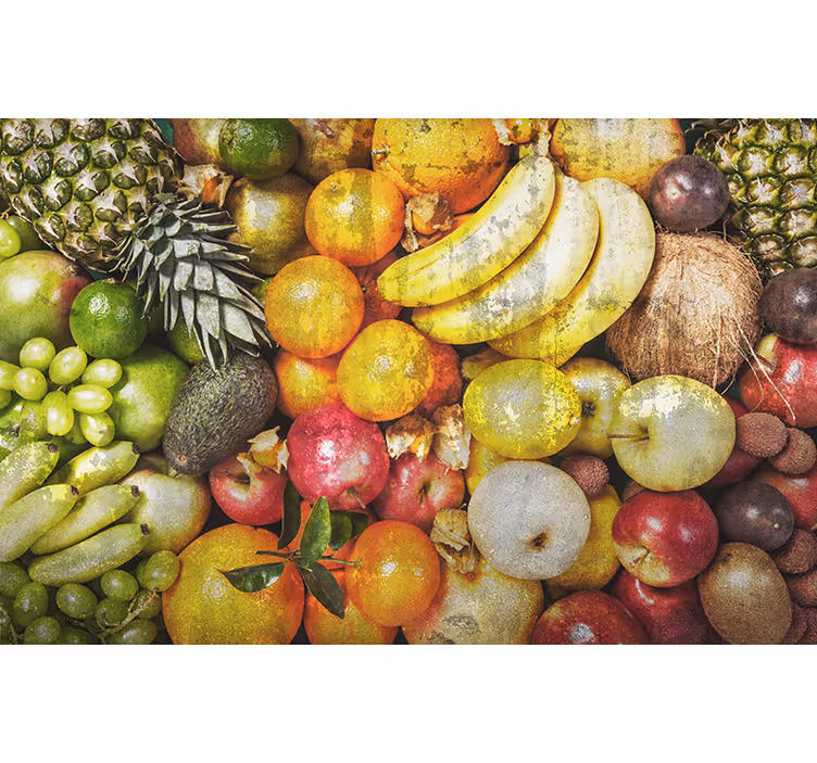 Fruit on grudge background photo mural - TenStickers