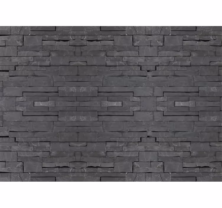 Black brick mural for wall - TenStickers