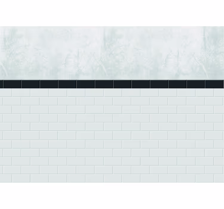 White Tile texture  wall mural - TenStickers