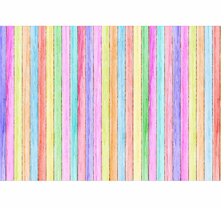 Color wood planks wood wall mural - TenStickers