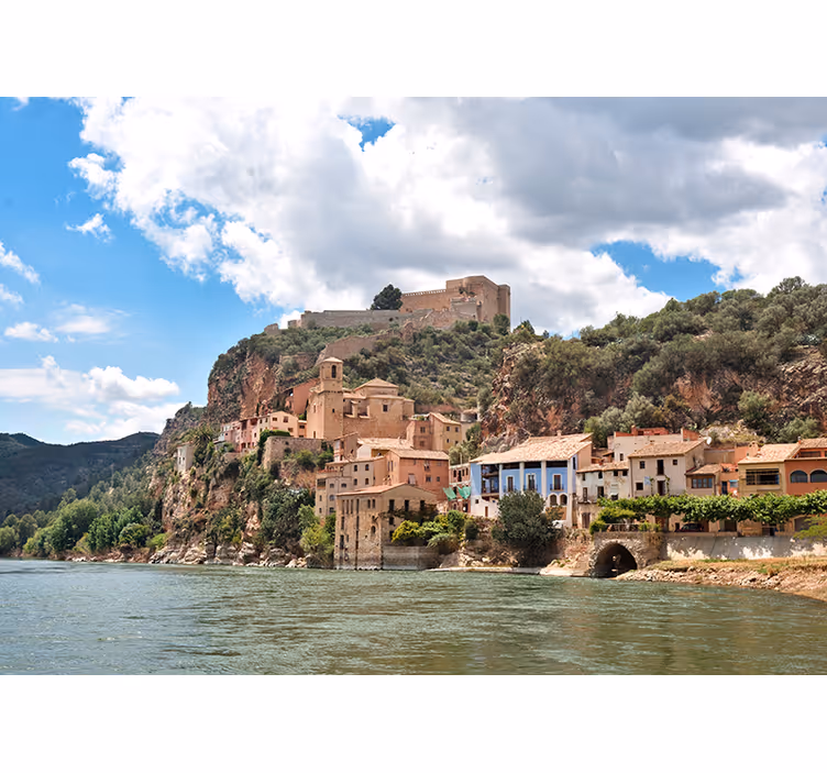 Mediterranean Hillside Town other wall mural city - TenStickers