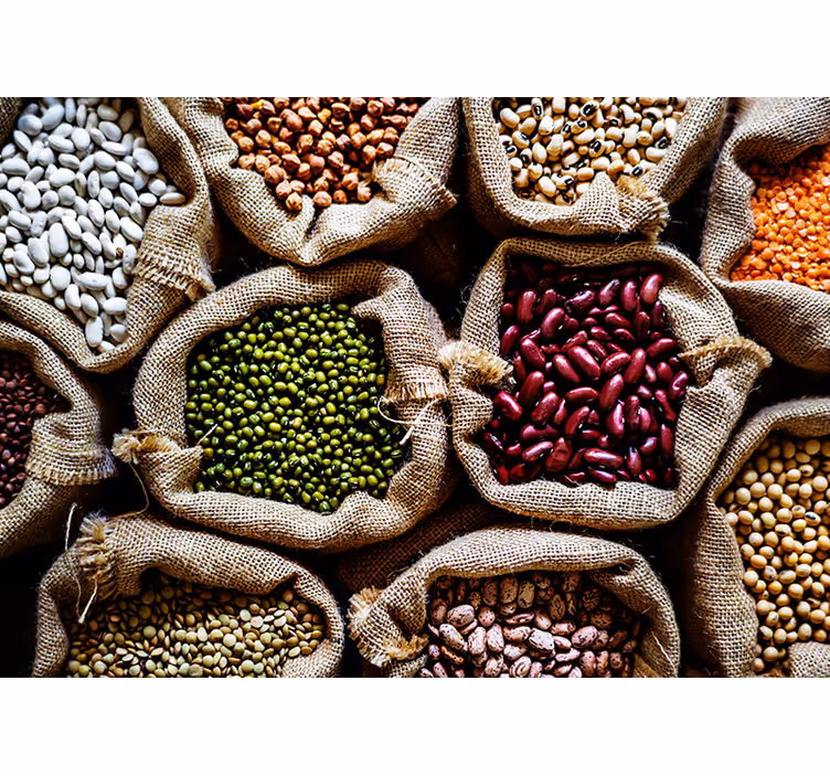 Legume Pantry Display kitchen wall mural - TenStickers