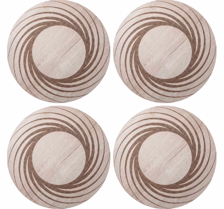 Texture coaster with natural circular patterns - TenStickers