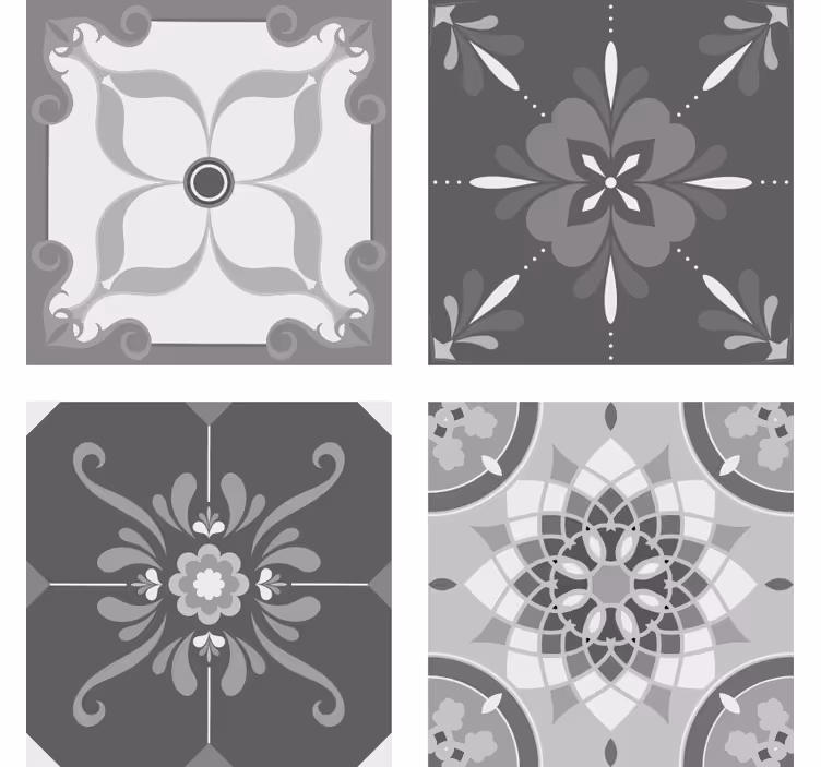 Texture coaster with intricate grey pattern - TenStickers