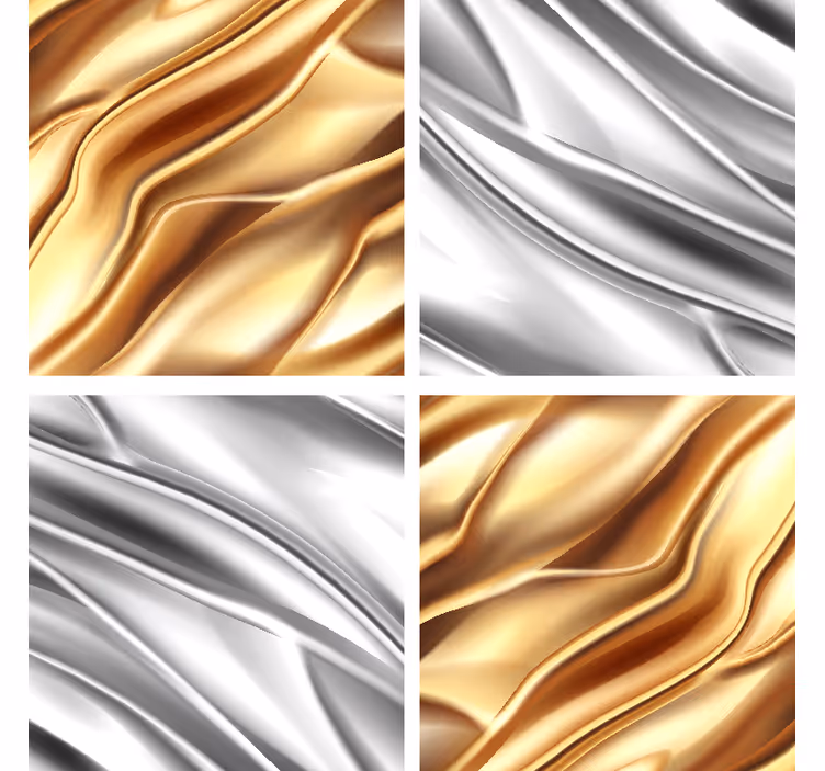 Texture coaster lustrous metallic waves - TenStickers