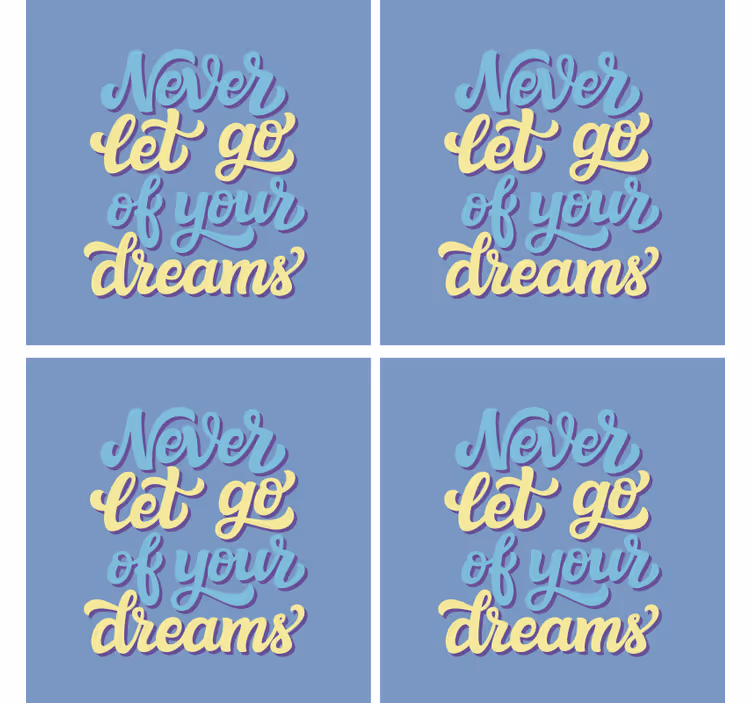 Text coasters inspirational typography art - TenStickers