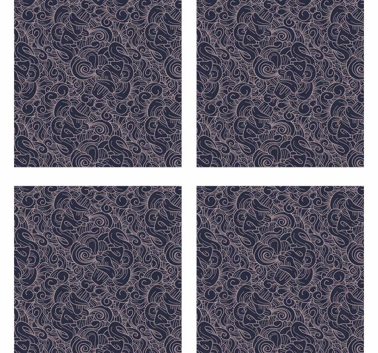 Texture coaster with detailed abstract design - TenStickers