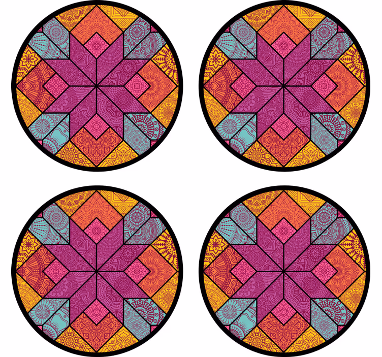 Texture coaster in lively geometric design - TenStickers