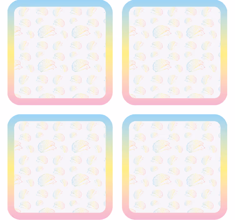Customisable coasters colorful jellyfish design - TenStickers