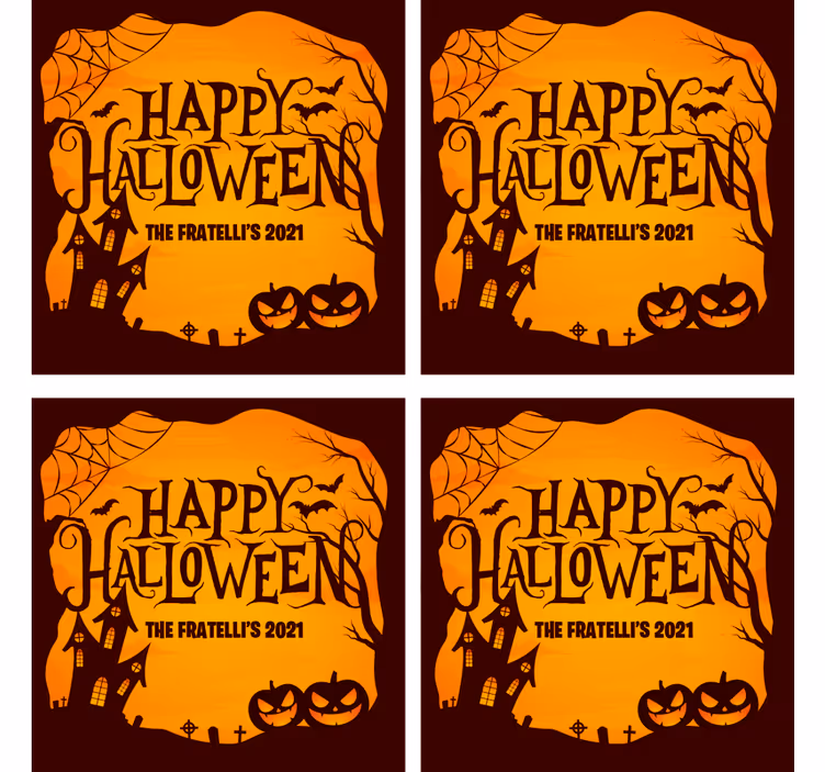 Halloween coasters for a spooky halloween party - TenStickers