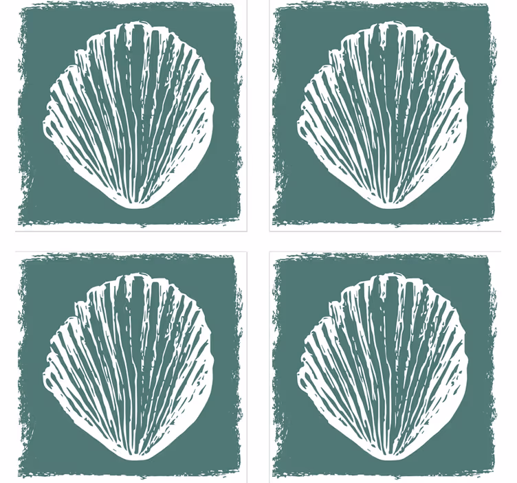 Texture coaster shell print design - TenStickers