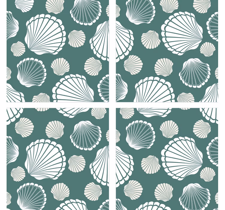 Texture coaster seashell pattern overlay - TenStickers