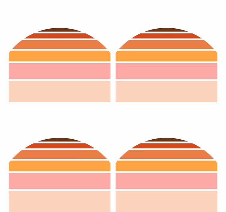 Texture coaster in layered color shape - TenStickers
