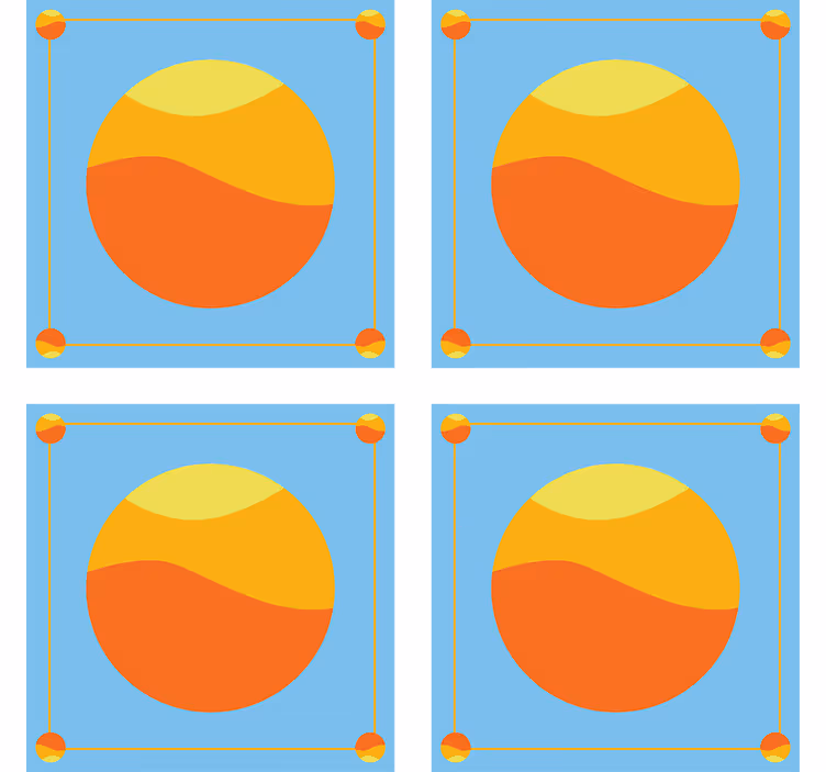 Texture coaster vibrant circular color fields - TenStickers