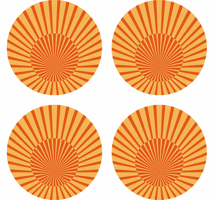 Texture coaster radiant sunburst design - TenStickers