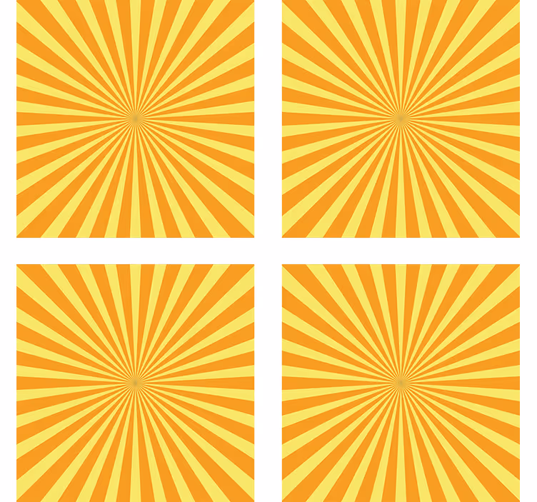 Texture coaster luminous sunburst design - TenStickers