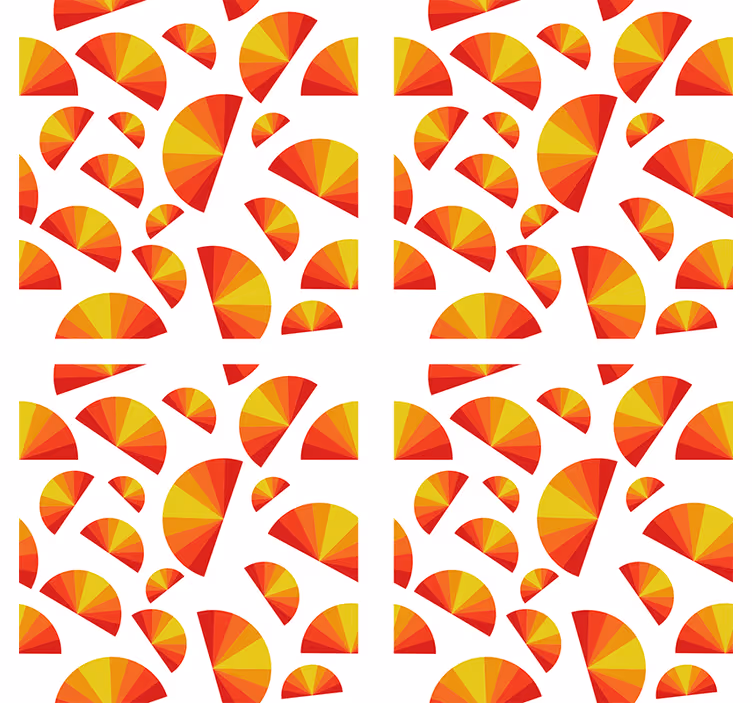 Texture coaster with geometric fan designs - TenStickers