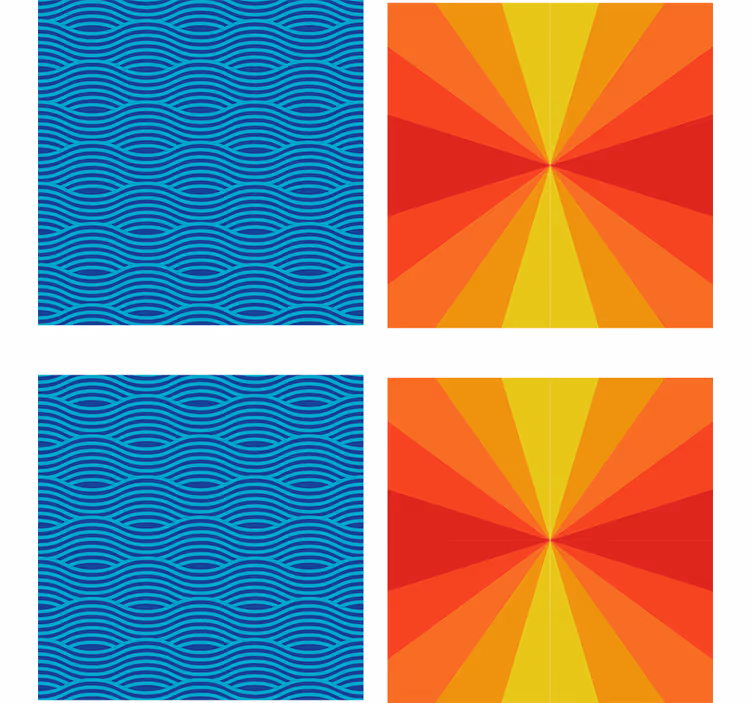 Radiant color burst texture coaster - TenStickers