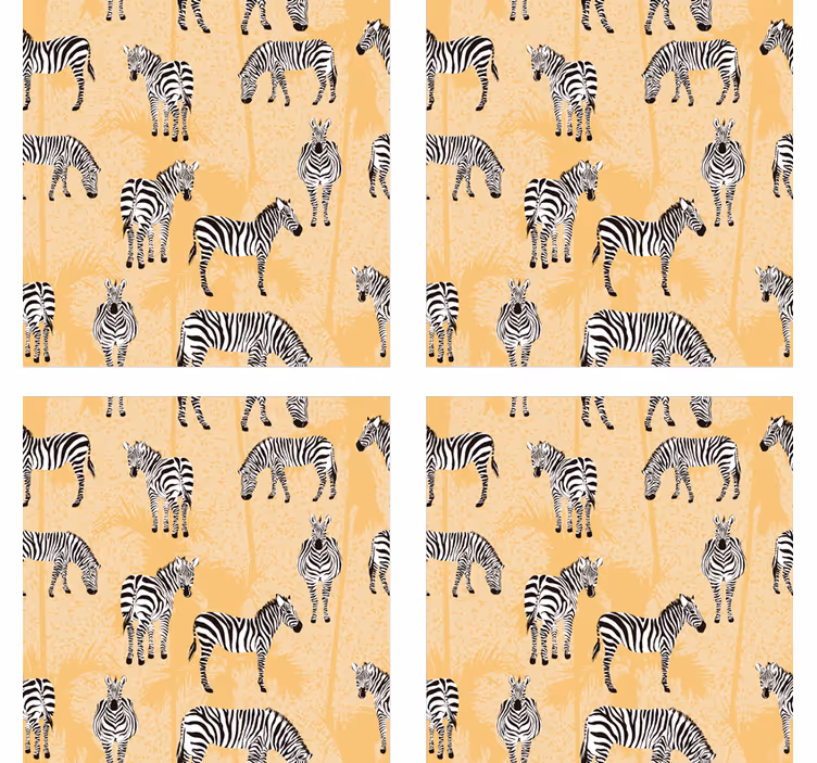Geek coasters with zebra pattern background - TenStickers