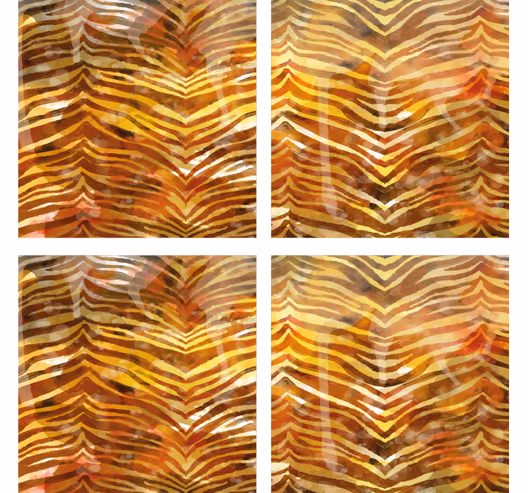 Zebra Patterned Surface texture coaster - TenStickers