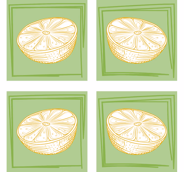 Customisable coasters lime slice design - TenStickers