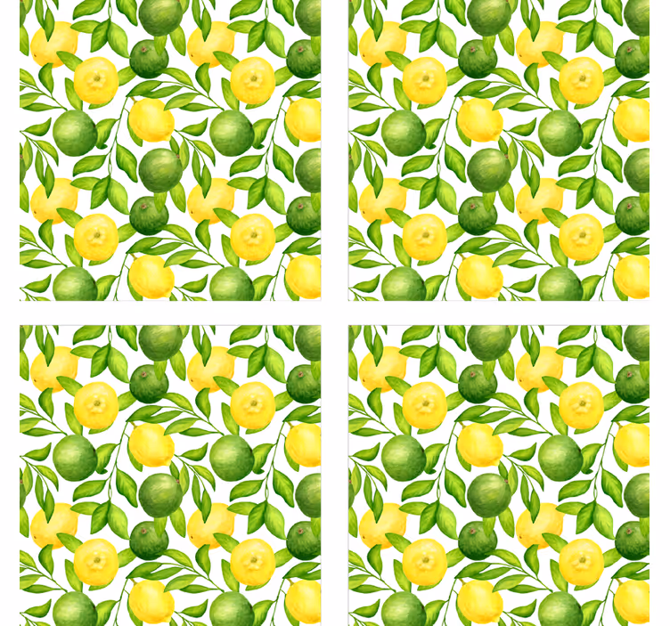 Texture coaster lively citrus floral design - TenStickers