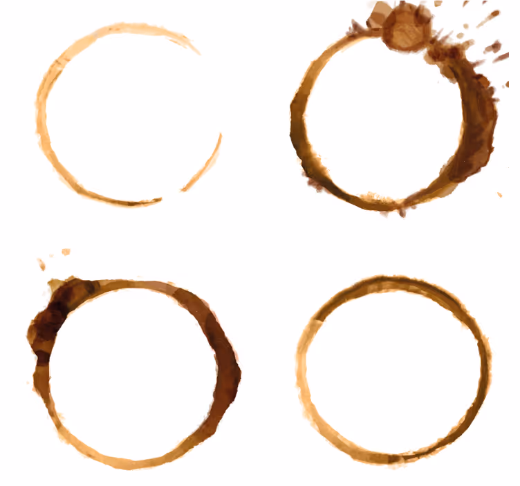 Texture coaster with coffee stain patterns - TenStickers
