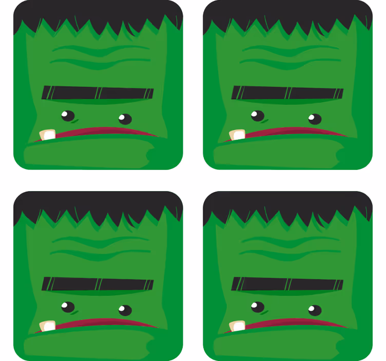 Halloween coasters frankenstein monster art - TenStickers