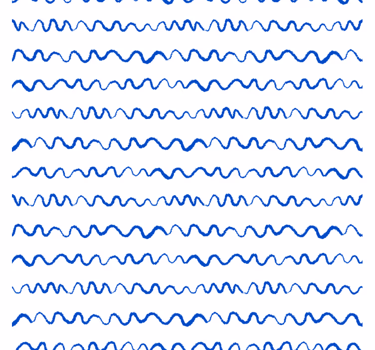 Texture coaster wavy blue lines design - TenStickers
