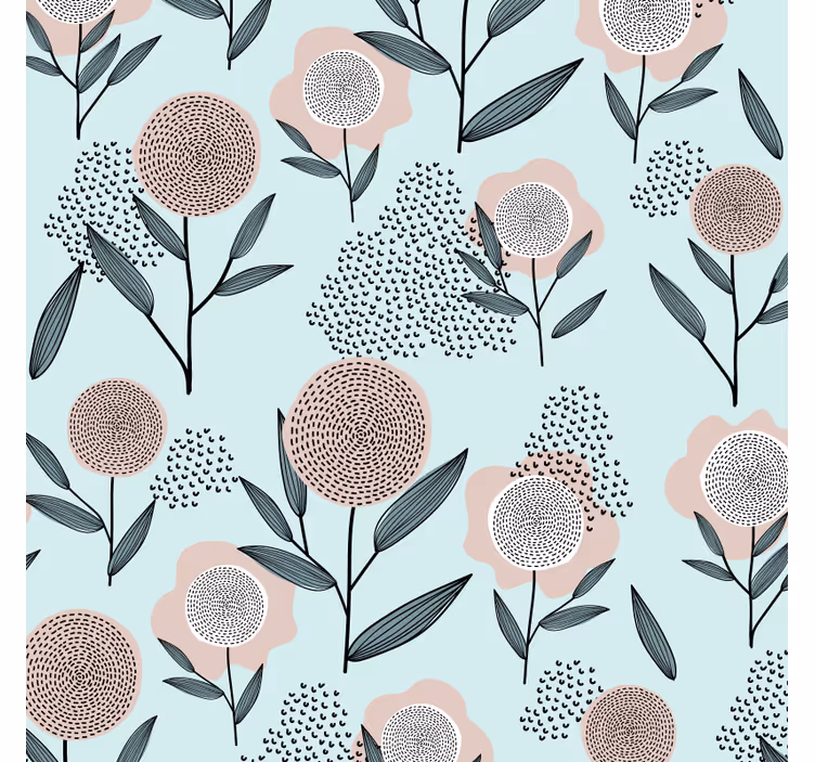 Texture coaster floral design elegance - TenStickers
