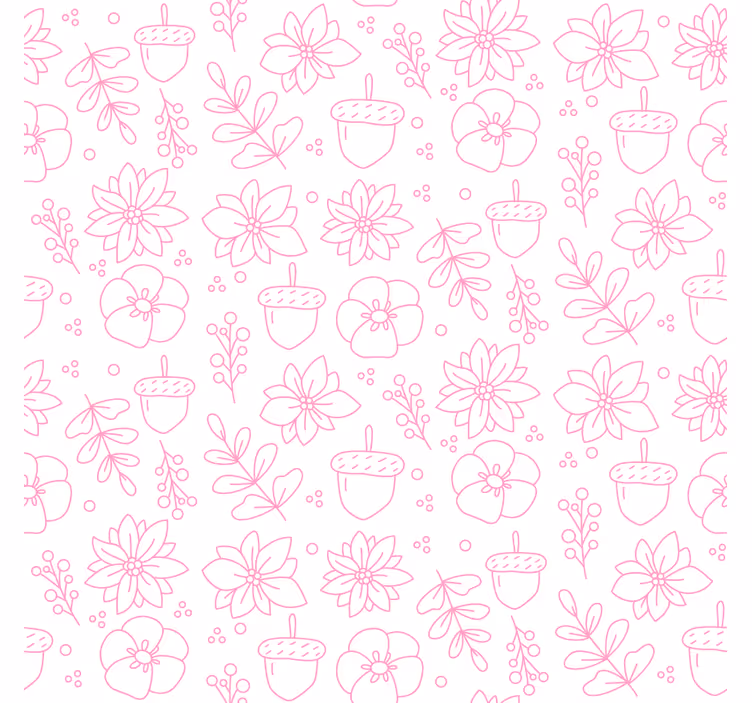 Texture coaster floral line art design - TenStickers