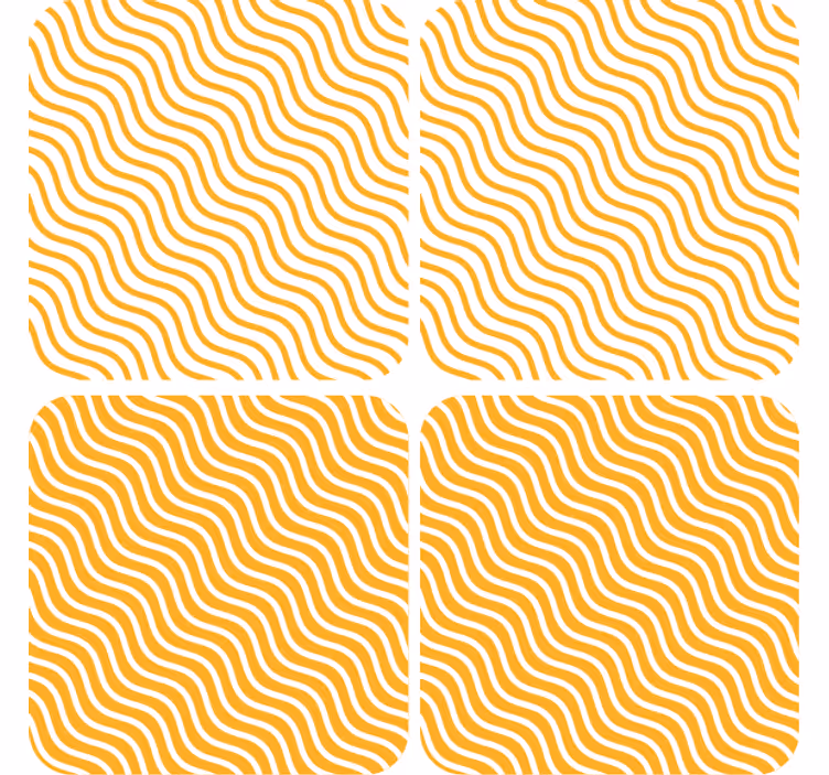 Texture coaster with wavy pattern surface - TenStickers