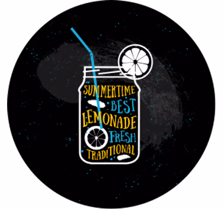 Modern coasters for refreshing lemonade drinks - TenStickers