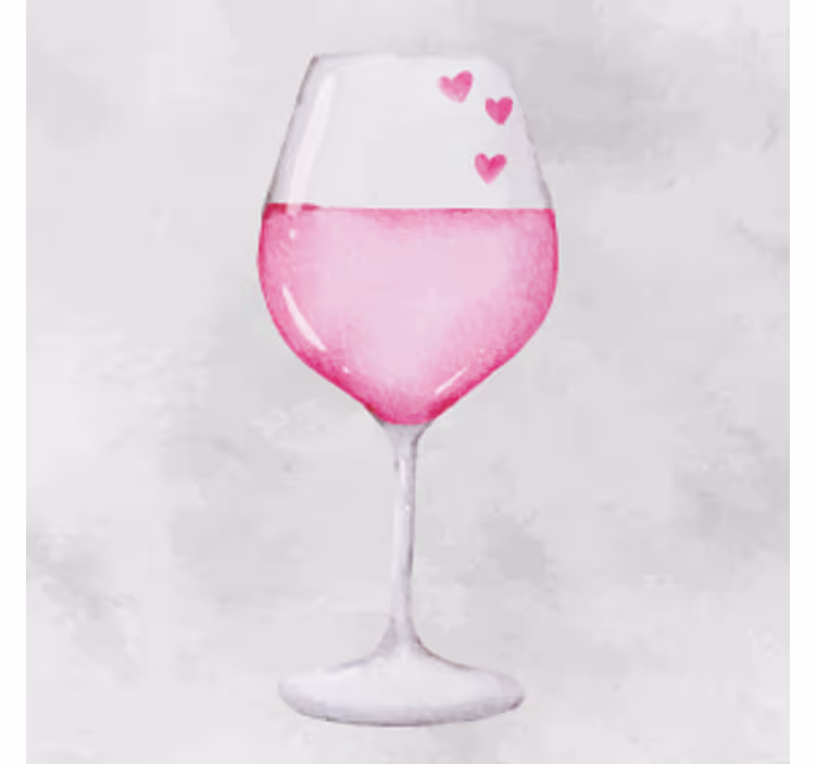 Customisable coasters heart adorned glass - TenStickers
