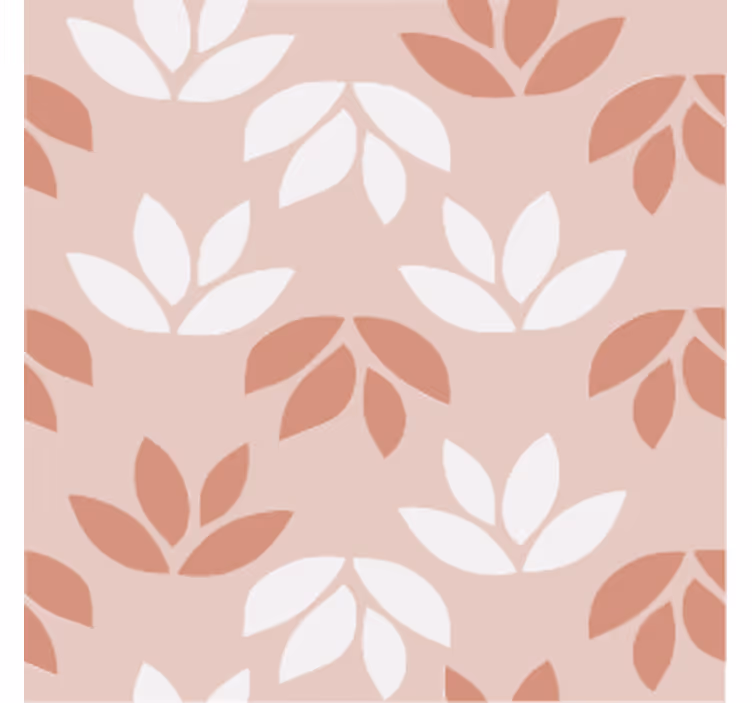 Texture coaster with leaf pattern design - TenStickers