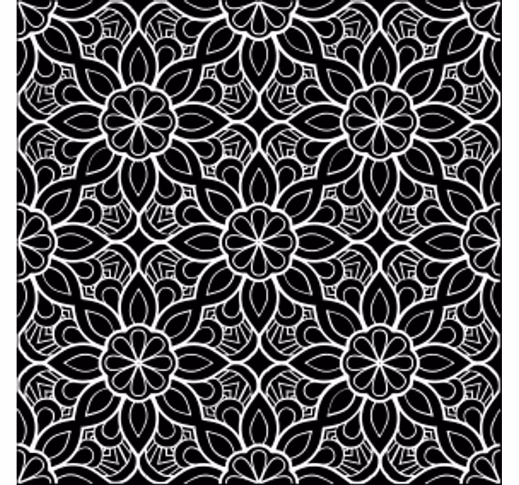 Texture coaster with intricate floral design - TenStickers