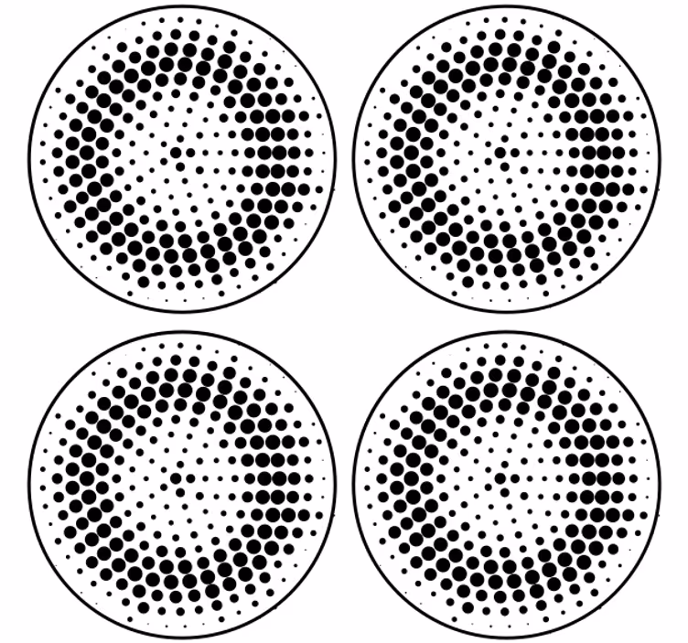 Texture coaster dotted pattern coasters - TenStickers