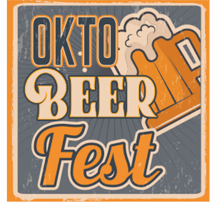 Oktoberfest beer celebration beer mats - TenStickers