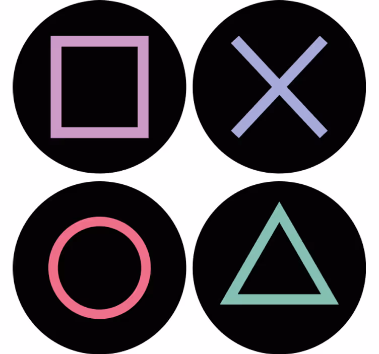 Geek coasters colorful shape patterns - TenStickers