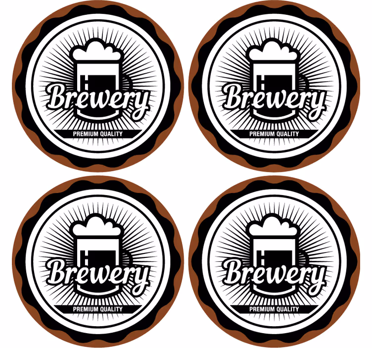 Vintage bottle caps vintage coaster - TenStickers